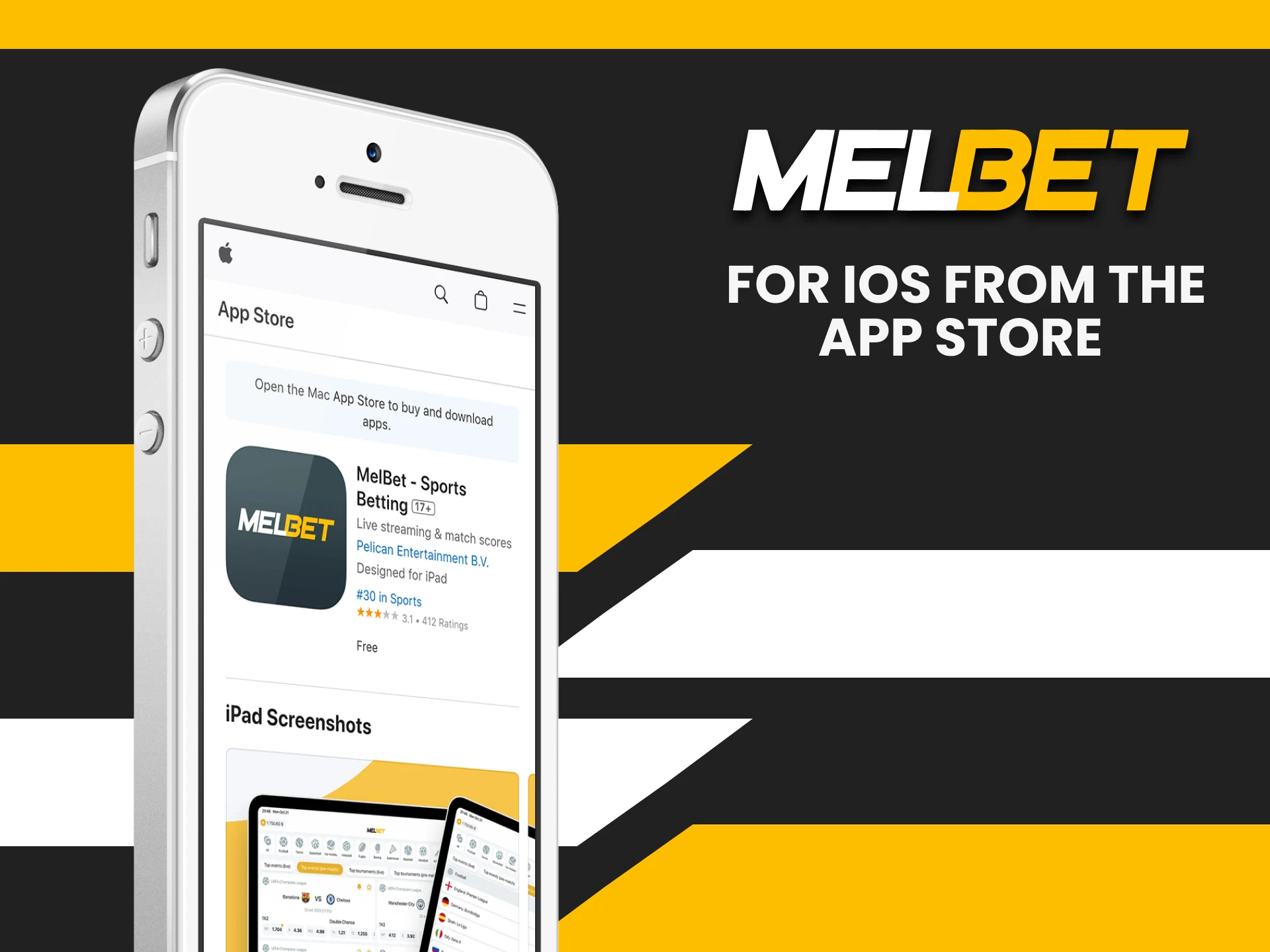 You can download Melbet iPhone app in the App Store.