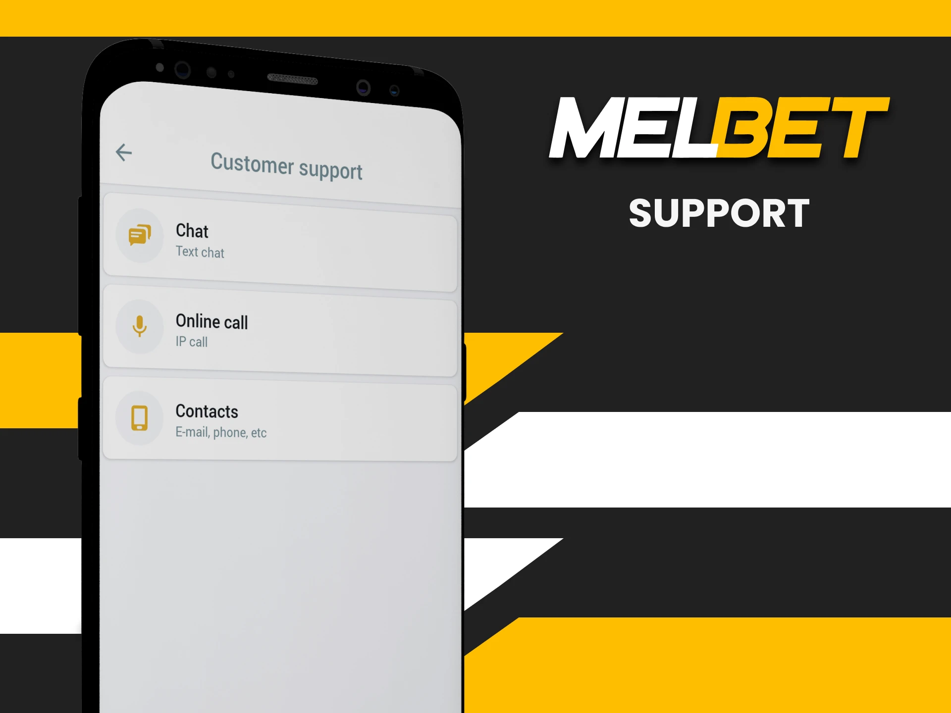 You can always contact support in the Melbet mobile app.