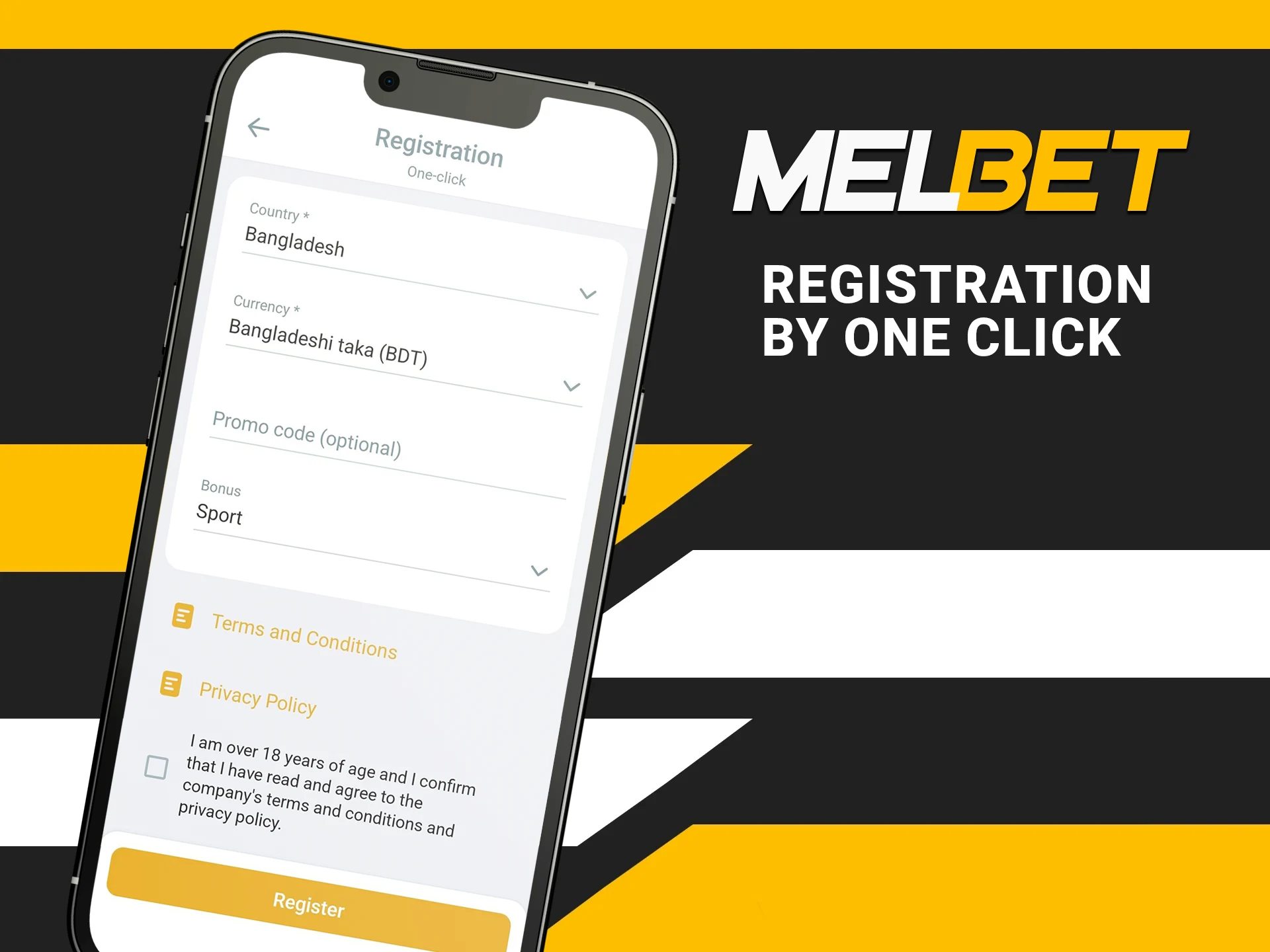 Instantly join Melbet to play games.