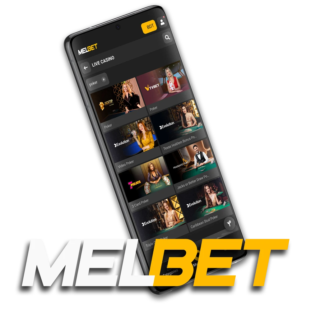 Show off your skills at the Live Casino on the Melbet website.